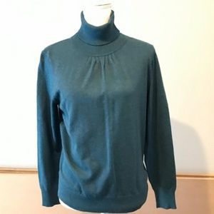 Small blue turtleneck sweater